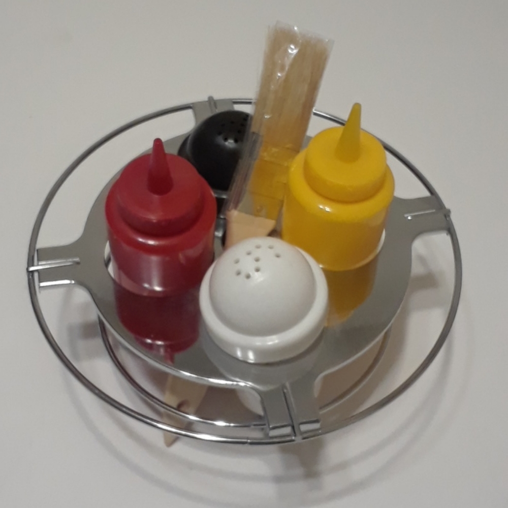 Condiments Mini 6PC Set for Picnic/BBQ NWOT